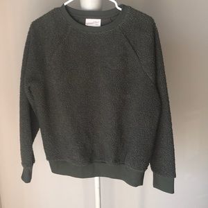 Olive Fuzzy Sweatshirt